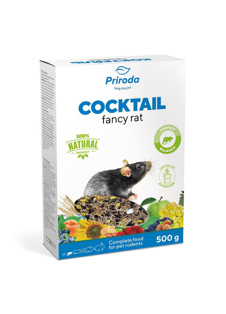 Корм Коктейль «Пацючок» для пацюків, 500 г Природа (365593248)