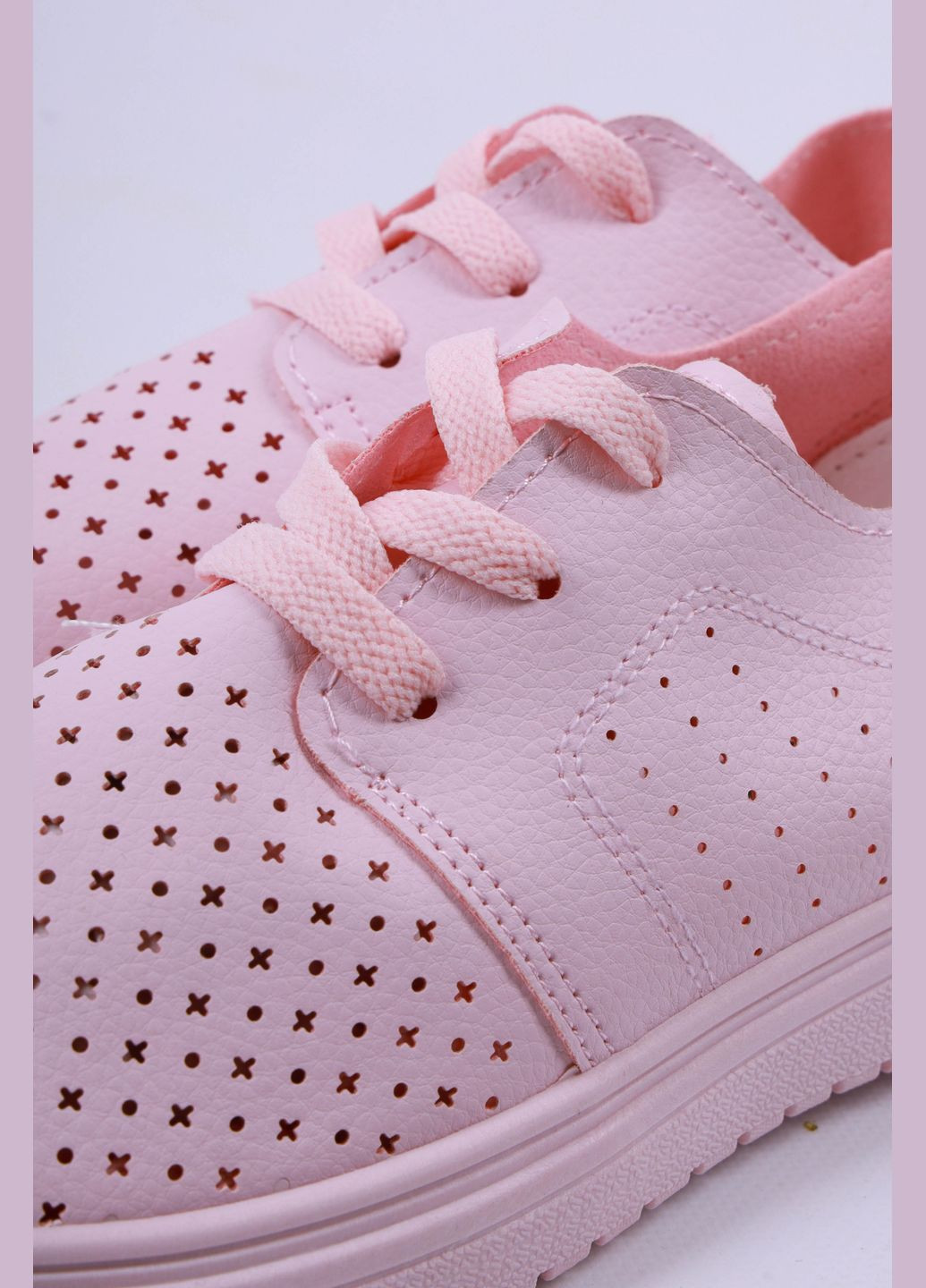 Мокасини жіночі рожевого кольору на шнурівці Let's Shop (293476695)