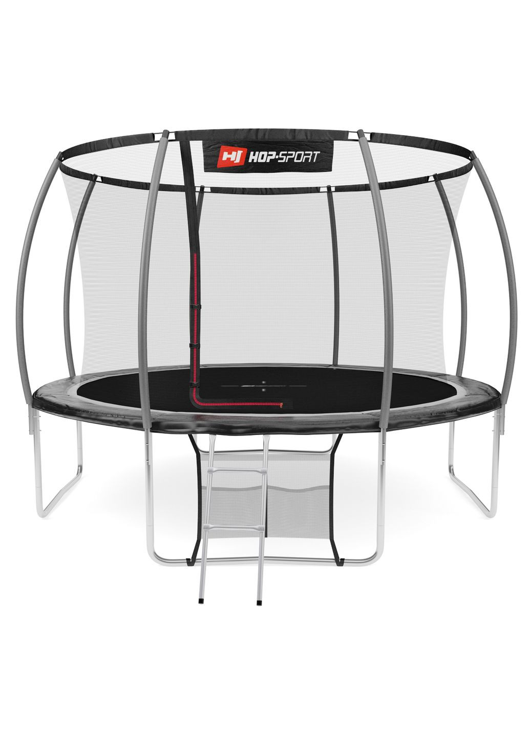 Батут Premium 12ft (366см) черно-серый с внутренней сеткой Hop-Sport (296119704)