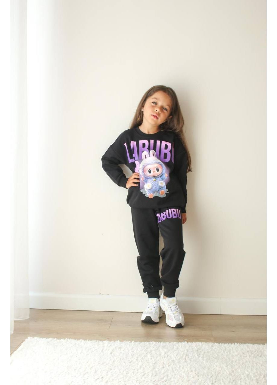 Чорний костюм для дівчинки лабубу No Brand