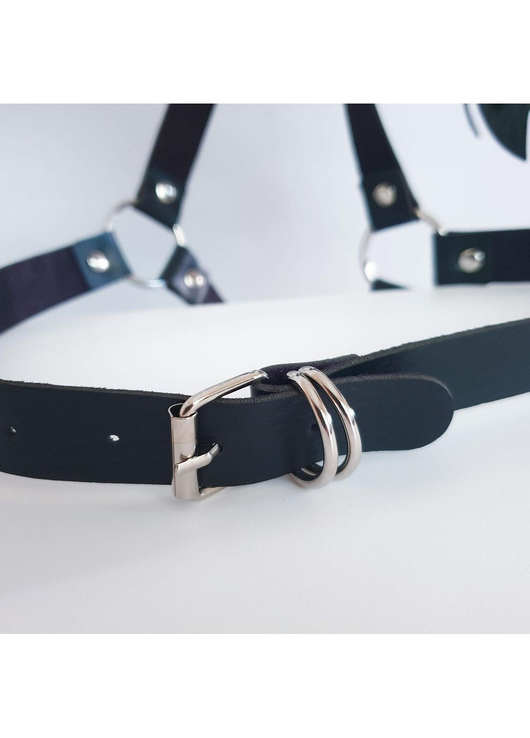 Портупея на плечі і талію чорна з декоративними крилами унісекс кавай ремінці регульований розмір стильна fairycore азійська y2k No Brand (368986079)