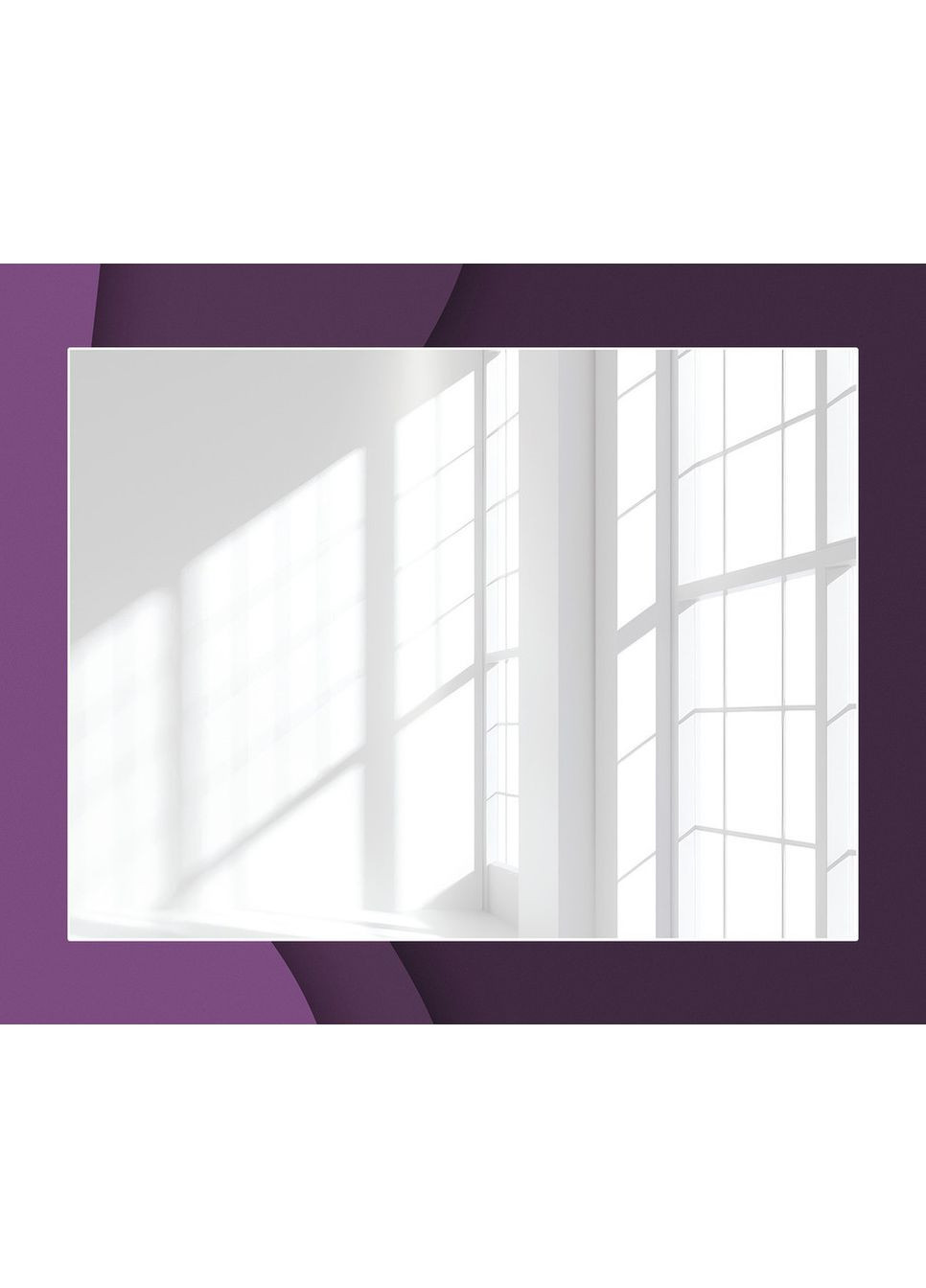 Прямоугольный виниловый фотофон, белая стена с оконными бликами и мраморный пол 120×180 см, №57124 PhotoVinyl (354718061)