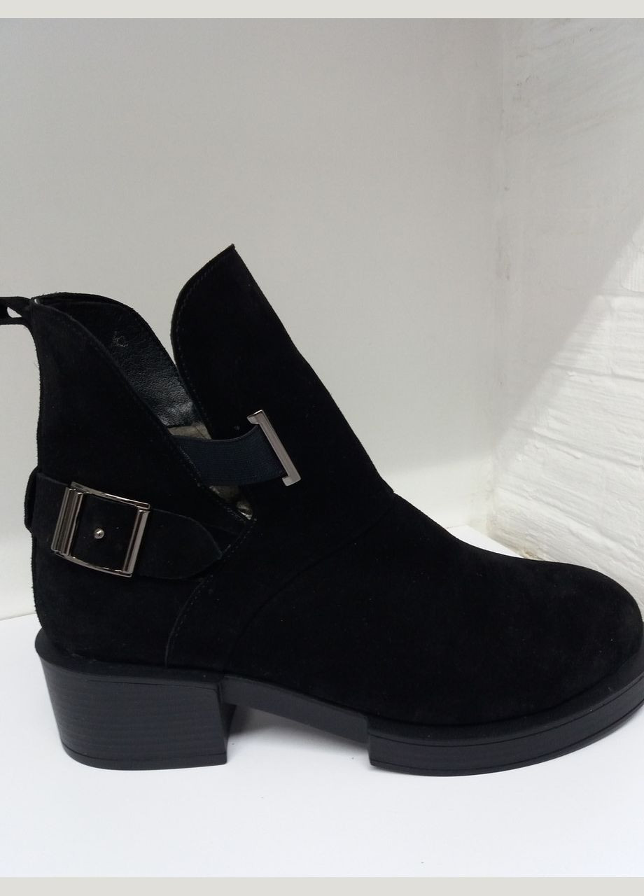 Зимові замшеві жіночі черевики, натуральні чорні черевики жіночі розмір 36 37 38 40 Glavi (366704377)