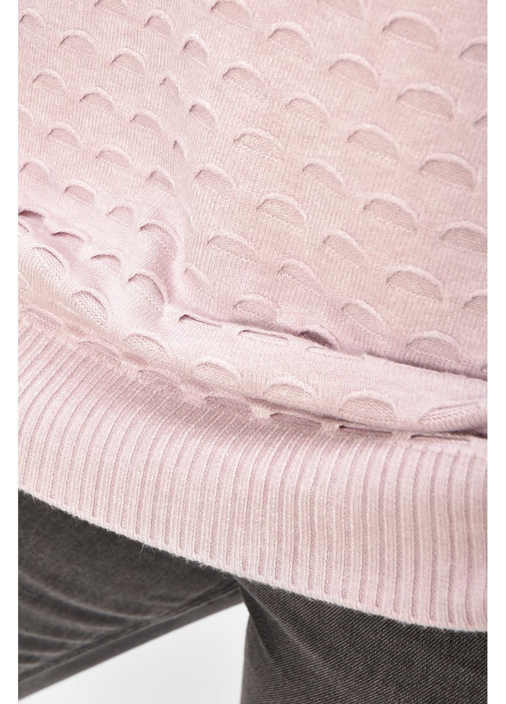 Розовый демисезонный свитер женский однотонный светло-розового цвета пуловер Let's Shop