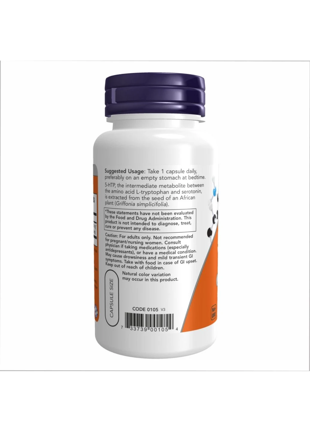 Харчова добавка 5-HTP 100mg - 60 vcaps Now Foods (296190170)