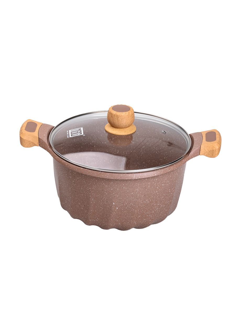 Алюмінієва каструля (8 л), Ø28 см, з кришкою, з антипригарним покриттям MGC HP-4-434CO Jooki (358706693)