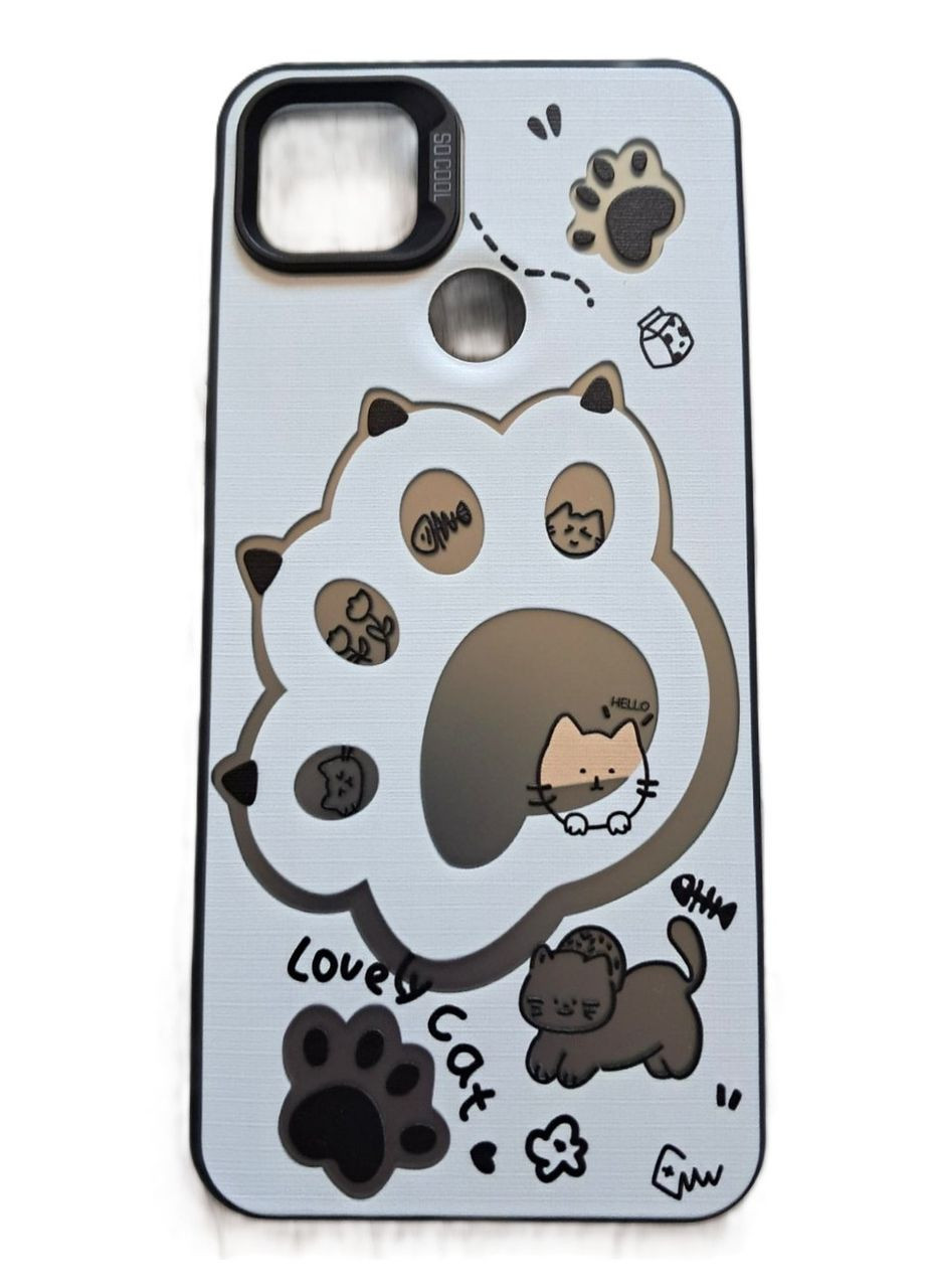 Чохол на Redmi 9С силіконові борти акриловий бампер з котячою лапкою Xiaomi (360896904)