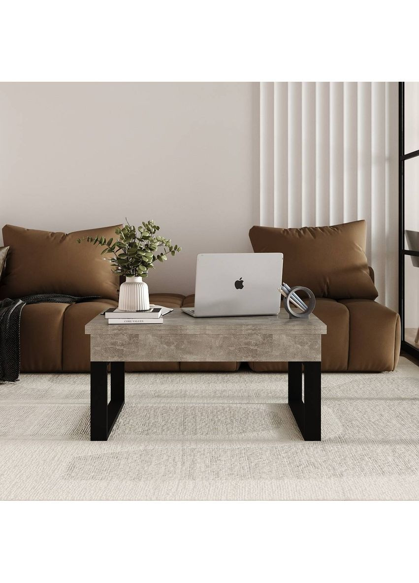 Стол-трансформер S-Fly 880*466*600 Ателье светлый / Черный (TB33040000030) Art In Head (368826866)