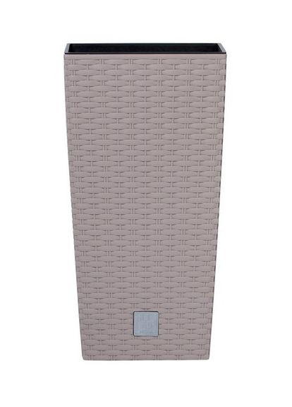 Горщик з кашпо для рослин Rato square - бежевий, 21/49 л Prosperplast (329407994)