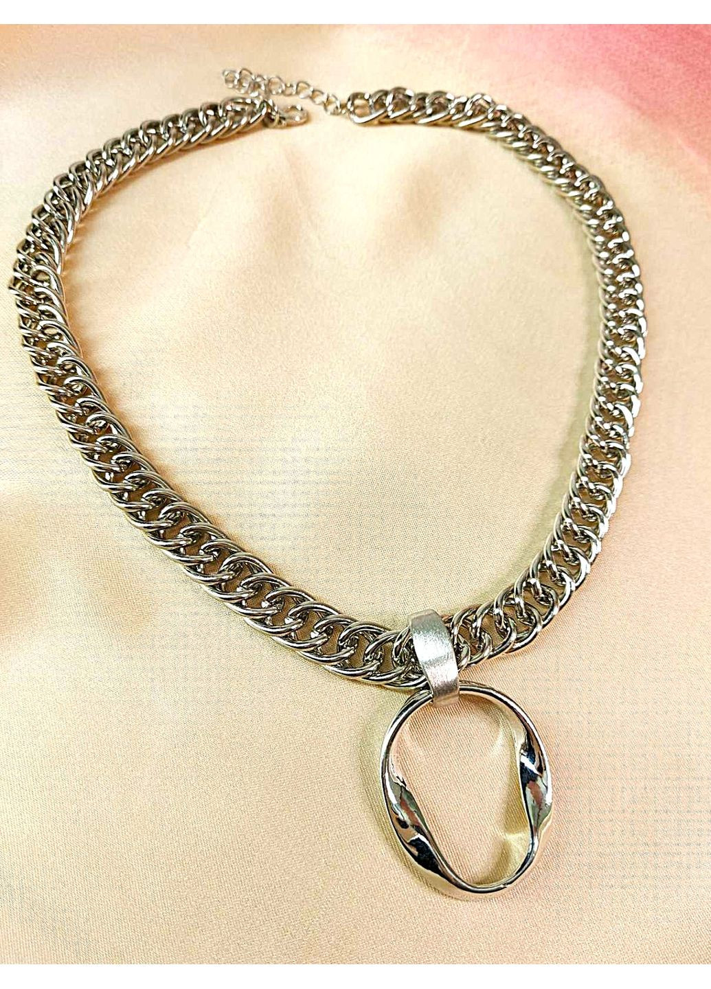 Кольє чокер широкий ланцюжок з кулоном No Brand (361971513)