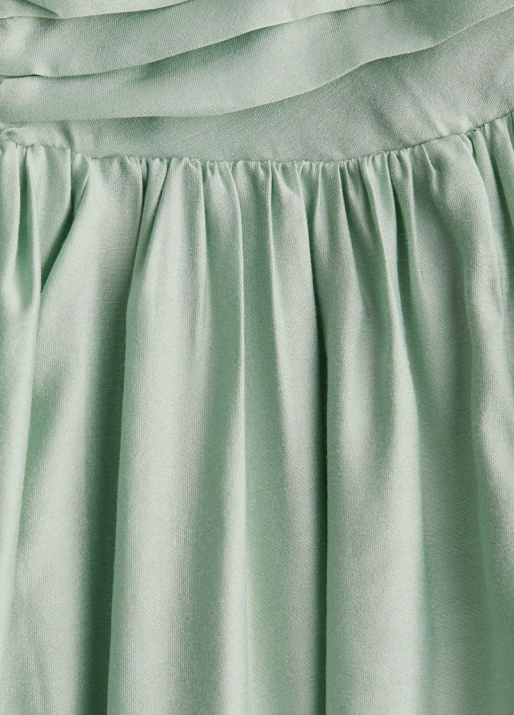 Светло-зеленое праздничный платье H&M однотонное