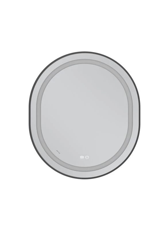 Зеркало с LED Touch, Anti-fog, диммером (3-6,5kK) (MP6646) Mixxus ELLIPSE MV05-80x70-REVERSE BLACK (386161346)