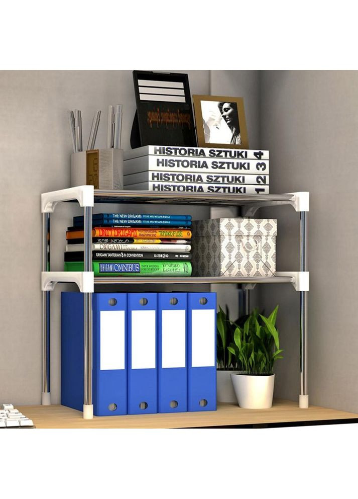 Кухонна полиця для мікрохвильової печі органайзер настільний етажерка стелаж на 2 яруси No Brand (360531927)