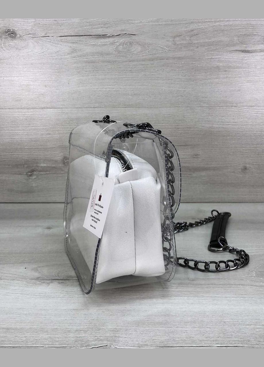 Сумка «Селена» с белой косметичкой (никель) Guris (354710932)