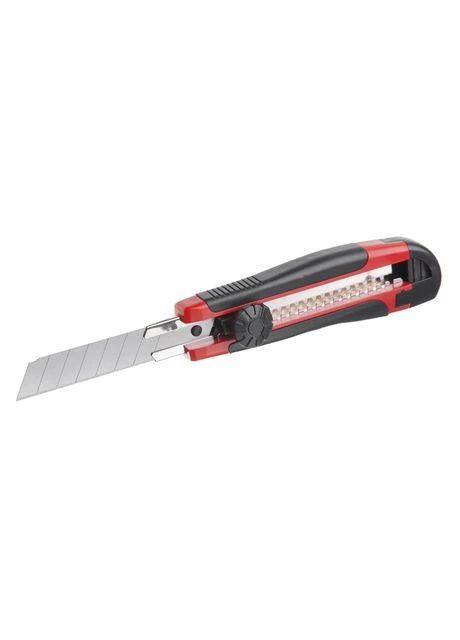 Ніж сегментний, 18 мм, металева напрямна, прогумована ручка Intertool HT-0503 (376301860)