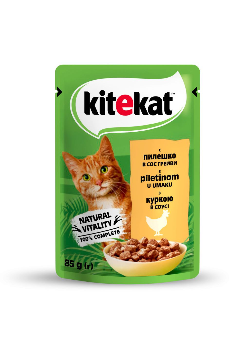 Вологий корм для котів КІТЕКАТ з Куркою в соусі, 85 г Kitekat . (303701217)