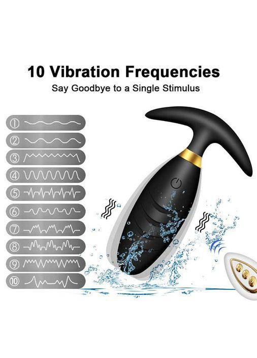 Анальная пробка "Svakom Primo Wine" с вибрацией и Д/У USB - Черный - 2,9*10 см - Анальные игрушки No Brand (367166046)