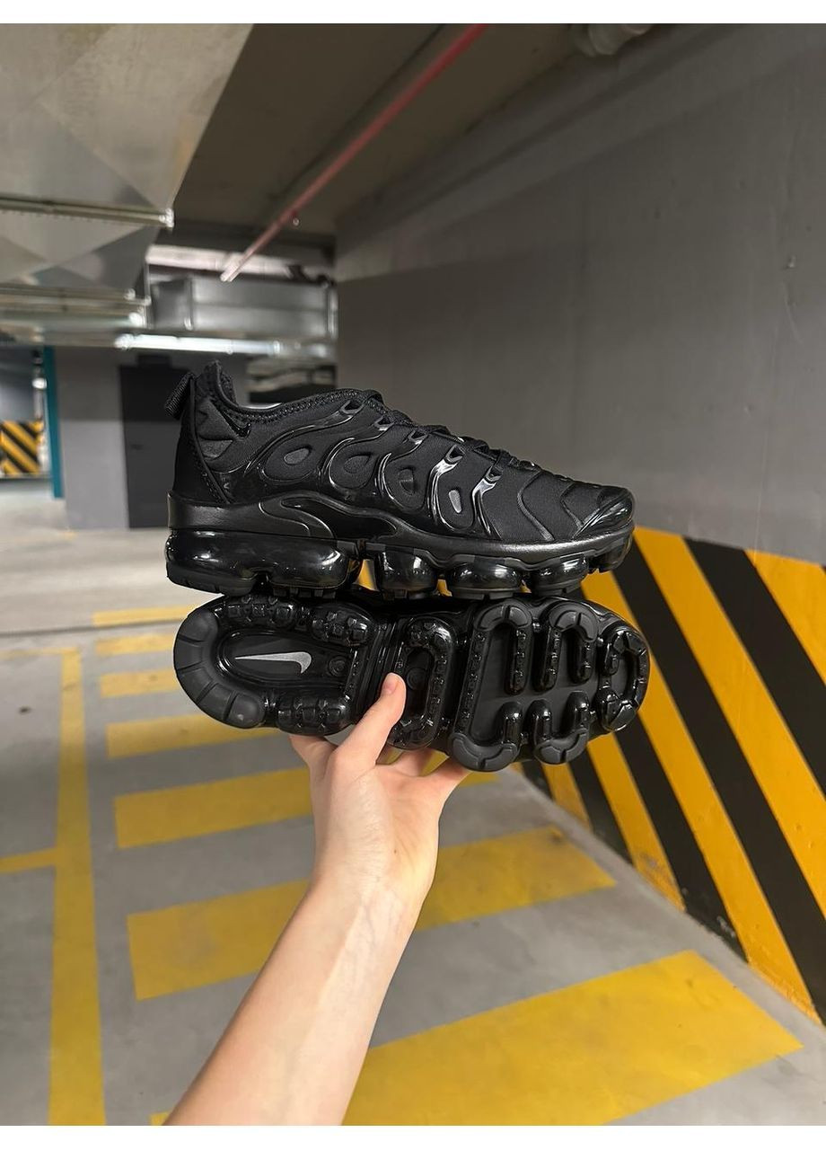 Чорні Осінні кросівки nike black No Brand Air VaporMax Plus Triple