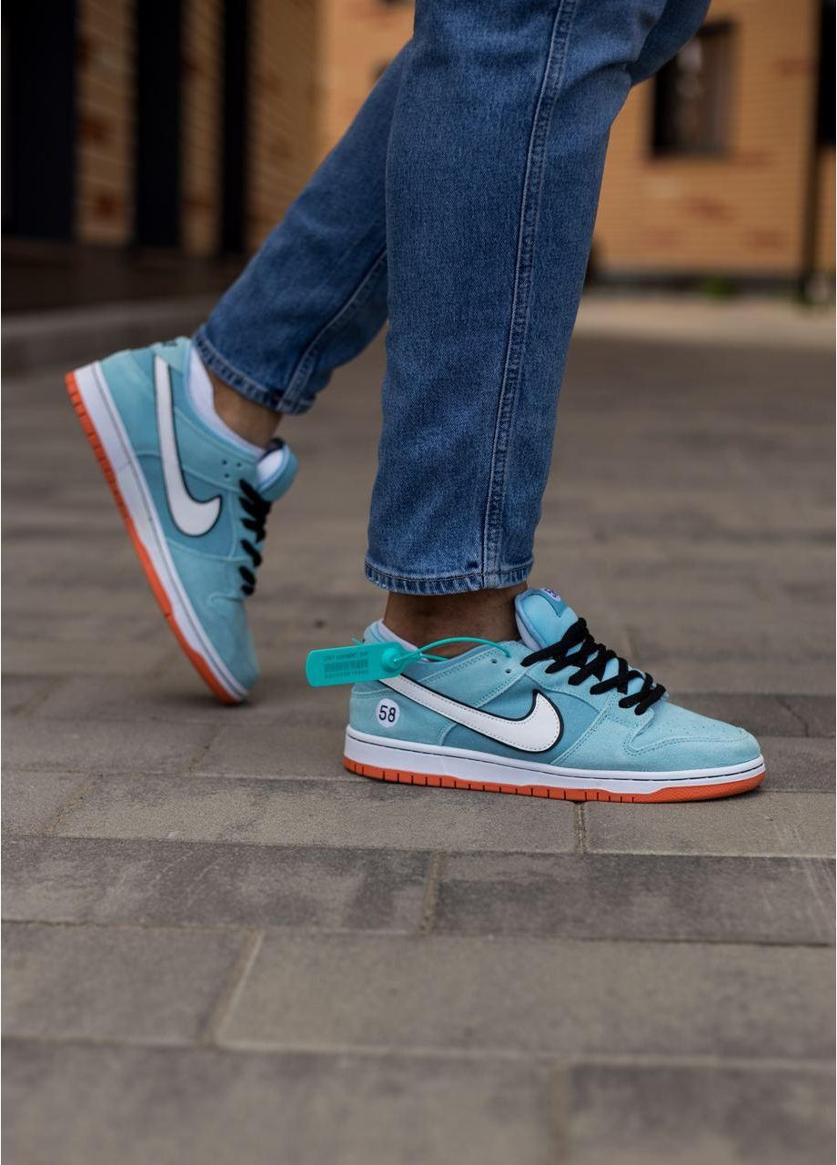 Белые демисезонные кроссовки мужские nike sb dunk low club 58 gulf найк сб данк No Brand