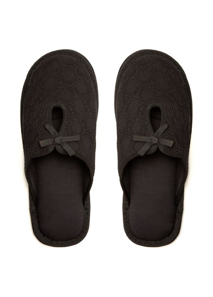 Черные комнатные тапочки женские bella чёрные Oldcom