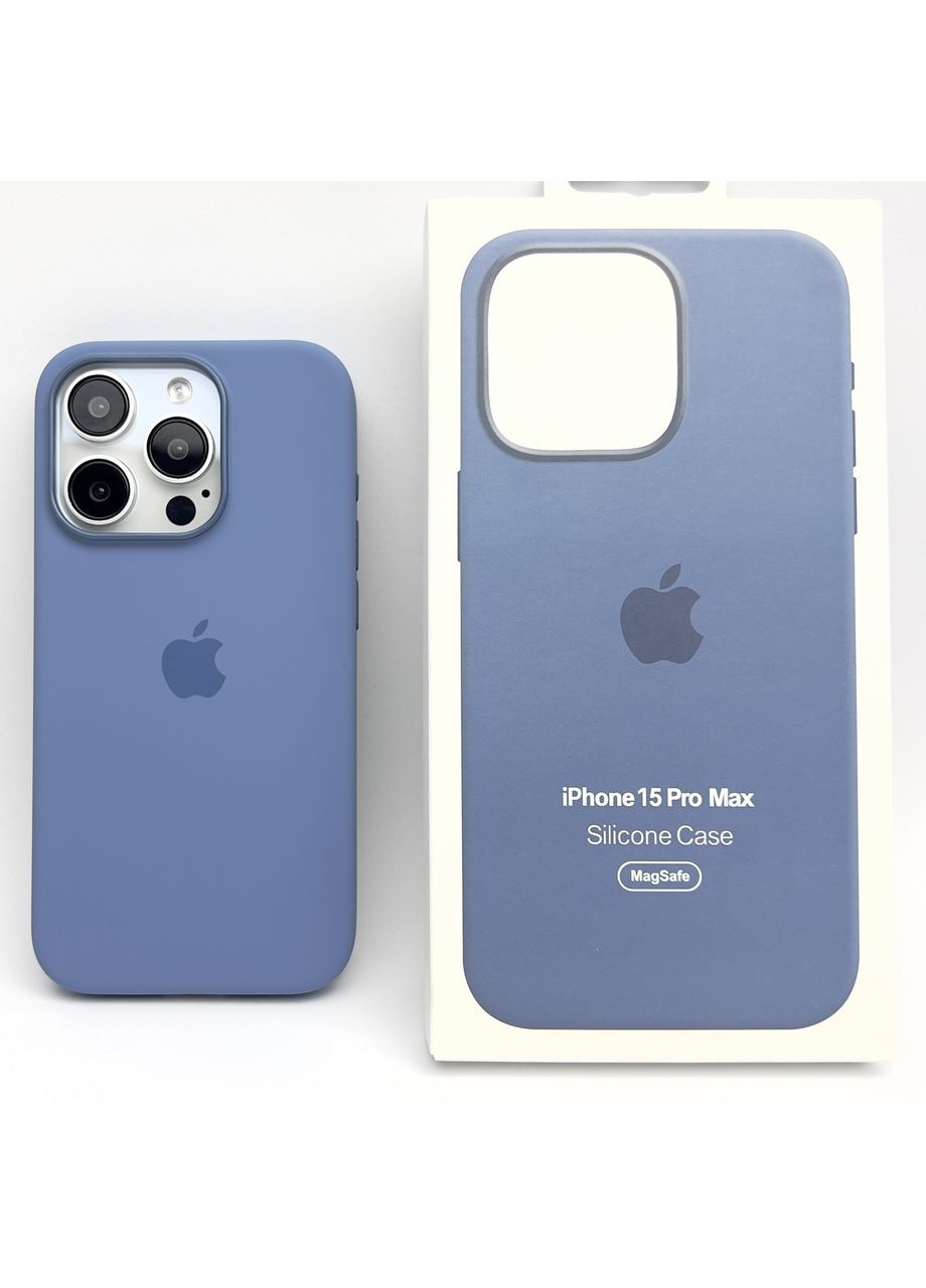 Чохол для 15 PRO MAX Silicone case Magsafe Full Open camera Magnetic на айфон 15 ПРО МАКС Winter Blue / No Brand (369137099)