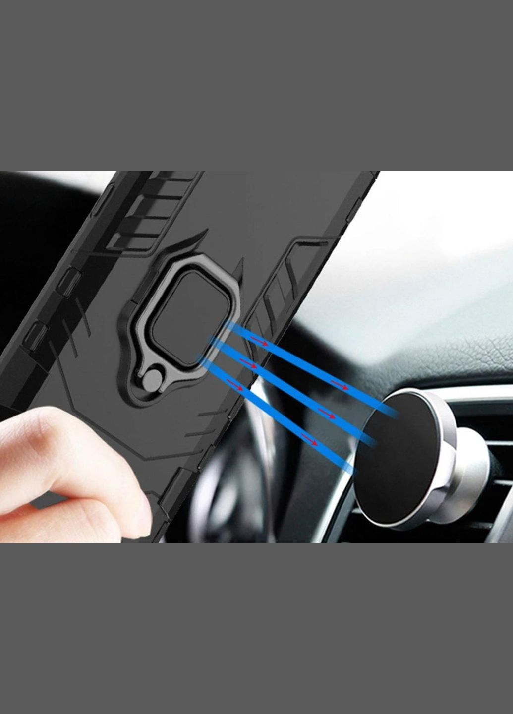 Чехол бампер Ring Armor для Samsung Galaxy S24 (SM-S921) - Black Primolux (332994214)