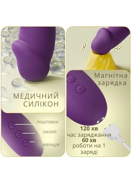 Вибратор точки G и постукиванием клитора 3в1 Pretty Love Finger Bunny 21 режим Красный No Brand (370203668)