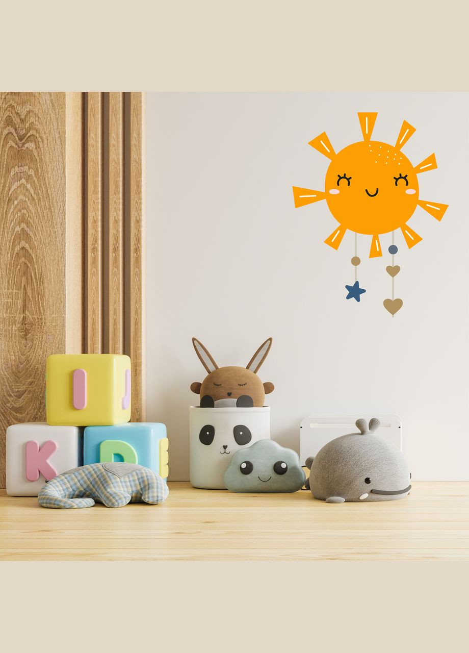 Виниловая интерьерная на стену (обои ) в детскую комнату "Солнце Sun" самоклеющаяся из Оракала Кавун наклейка (316189945)