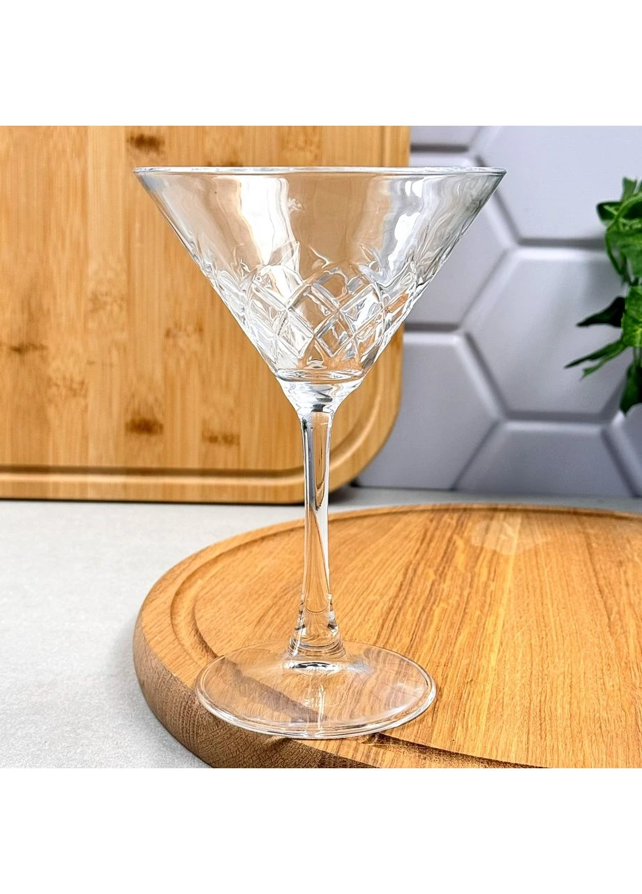 Набор бокалов для мартини стеклянные 230 мл Optique 4 шт Deli Glassware (378009845)