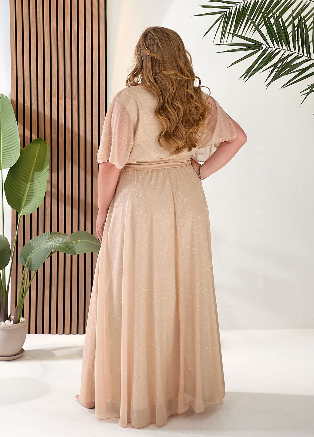 Золотистое праздничный, карнавальный, вечернее платье вечернее макси с блестками колокол, клеш, а-силуэт No Brand однотонное