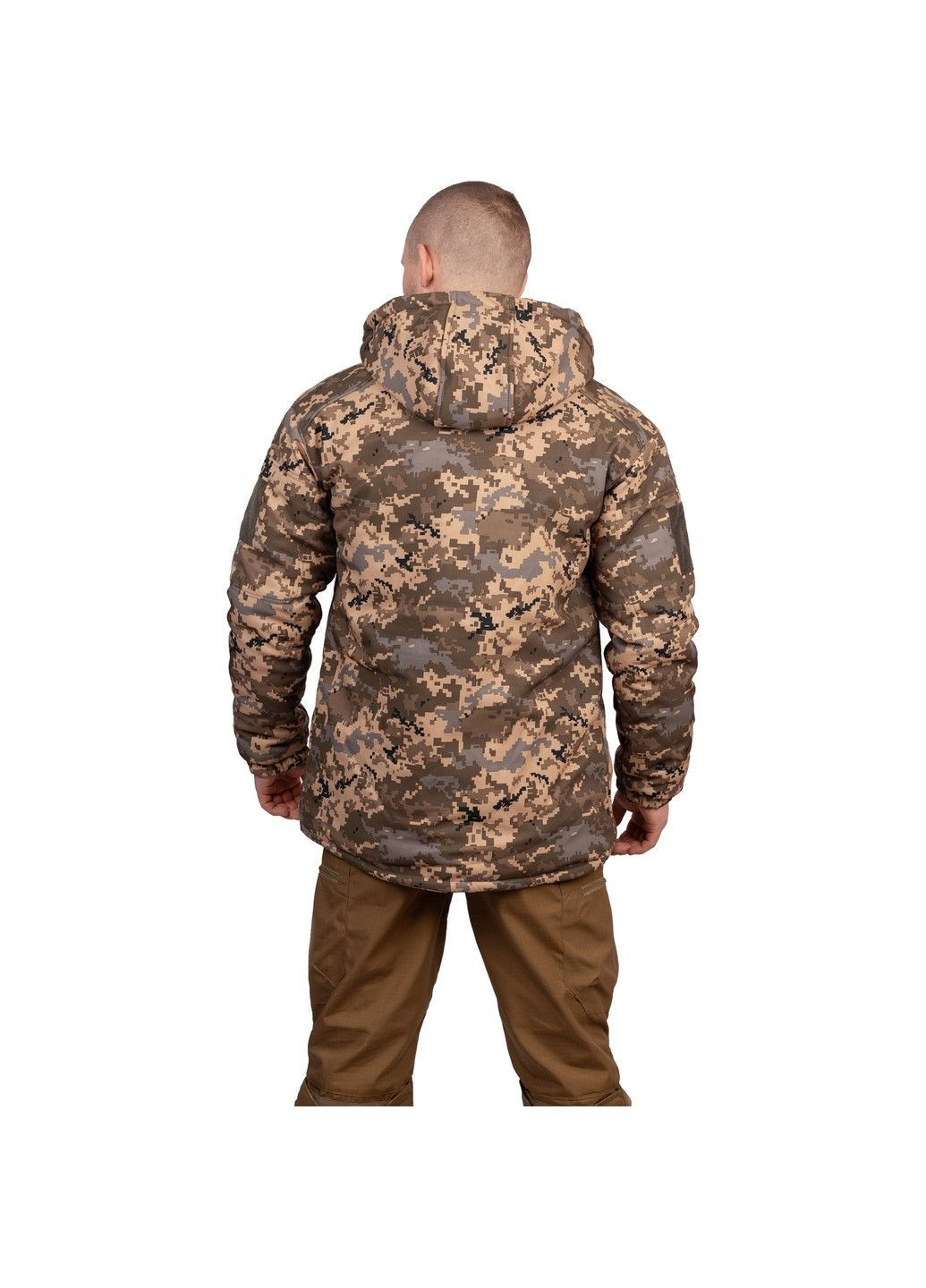 Комбинированная зимняя куртка зимняя softshell max-heat пиксель Vik-Tailor