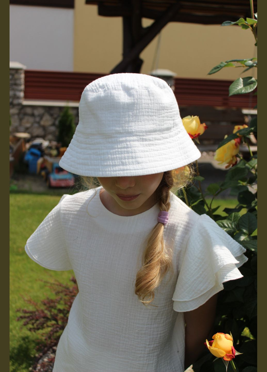 Молочный летний костюм муслиновый "марта" (молочный) брючный No Brand