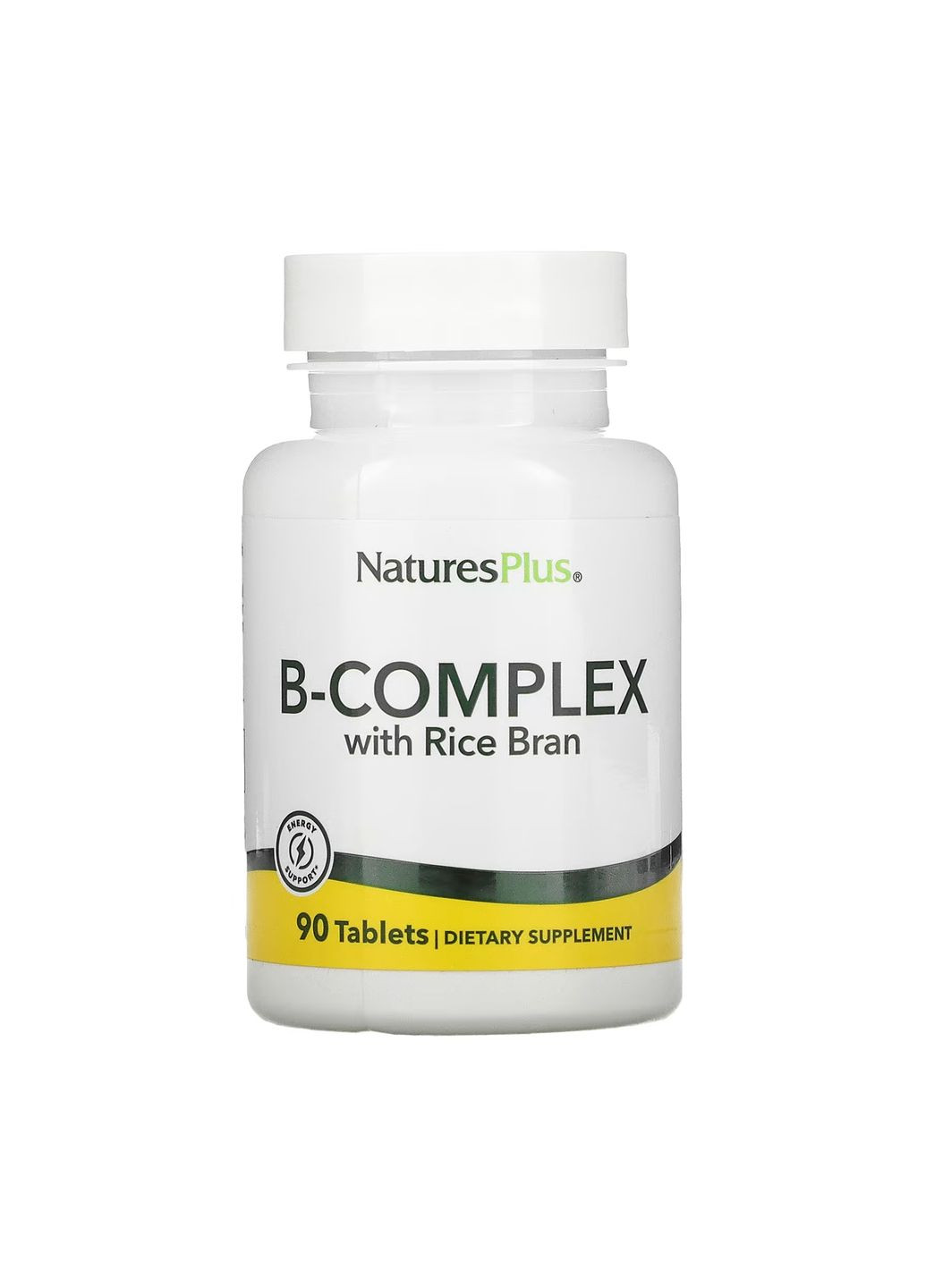 Биологически активная добавка Витамины группы B B-Complex с рисовыми отрубями 90 таблеток Nature's Plus (367957181)