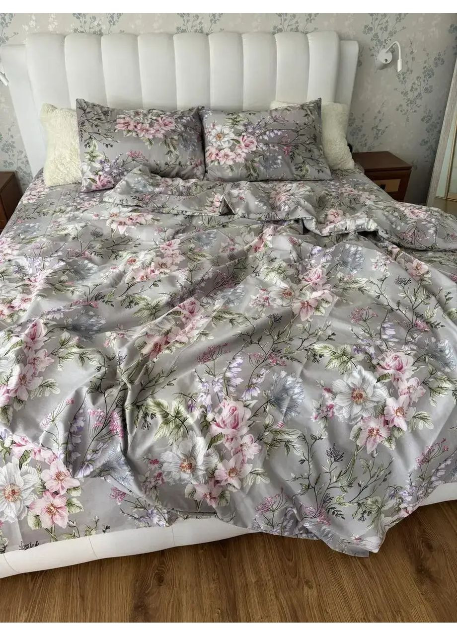 Комплект постільної білизни Бязь Голд "Каталея" Євро 200х220 см No Brand (365720705)