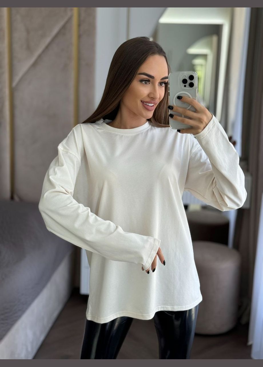 Женский лонгслив оверсайз из стрейч-кулира (hb645456) HiBrand (346241396)