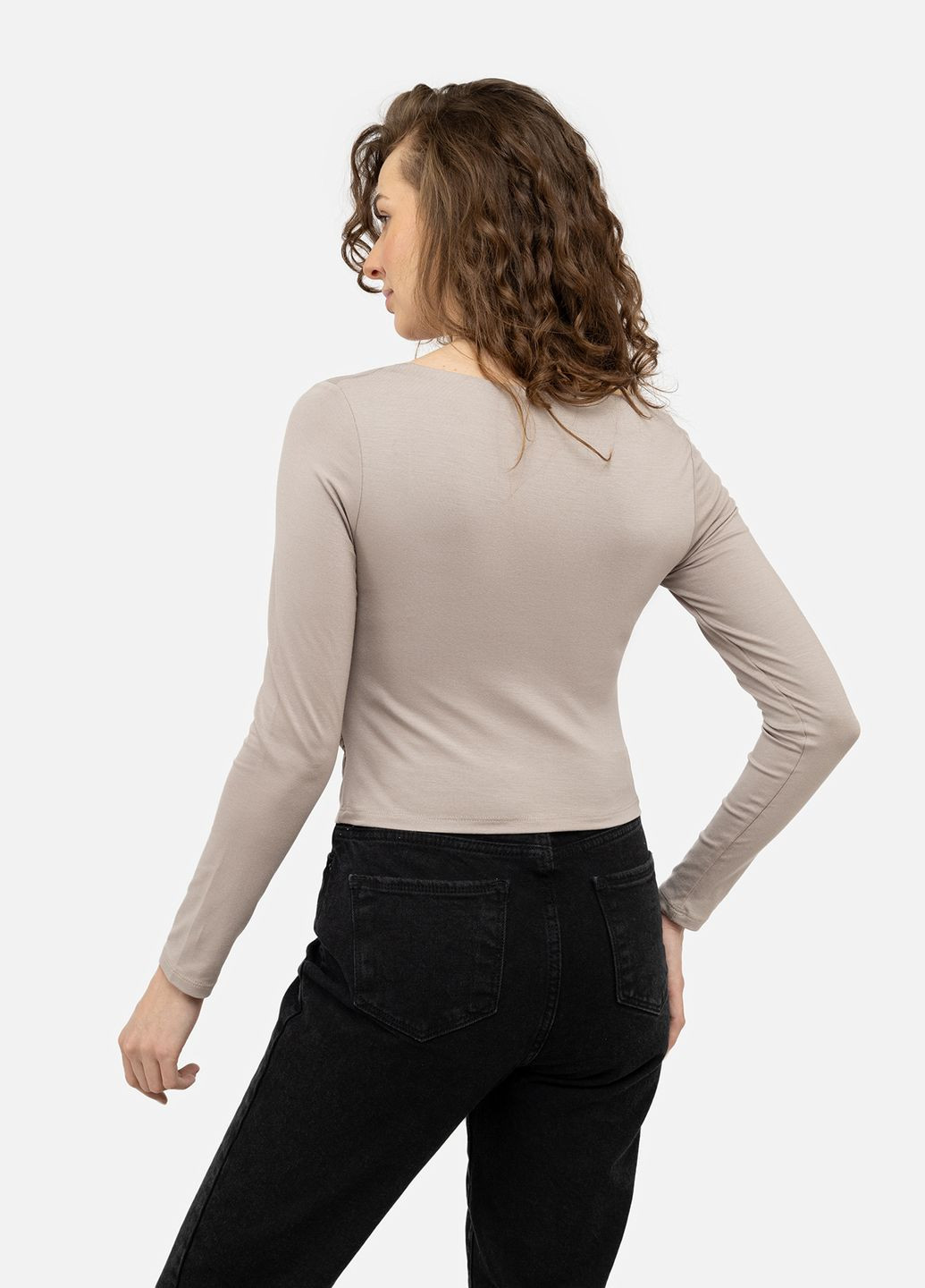 Жіноча футболка (лонгслів) колір бежевий CB-00242073 Busem - (319076039)