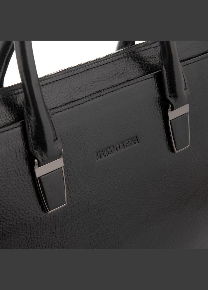 Шкіряна сумка для чоловіків чорного кольору 6825-3 Marco Coverna (303830092)