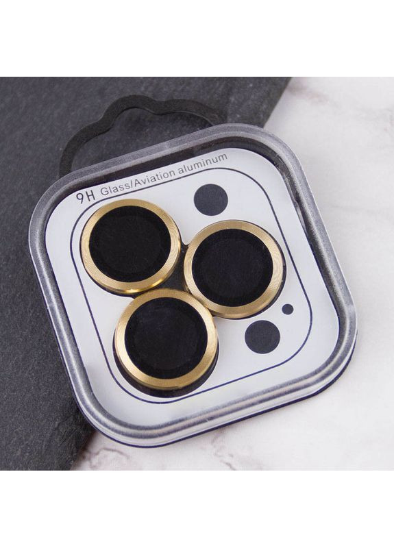 Защитное стекло на Apple iPhone 14 Pro / 14 Pro Max / для айфон 14 об, айфон 14 про макс на камеру / Gold Epik (360630387)