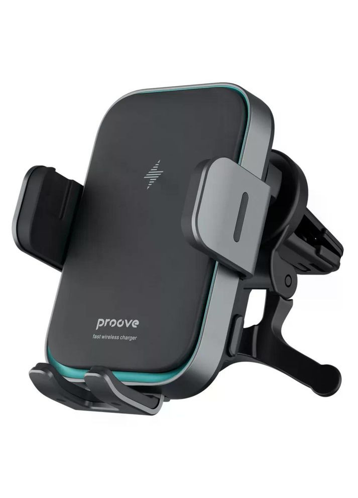 Автотримач для телефону з бездротовою зарядкою Triple Clamp Pro 15W black (47920) Proove (358650272)