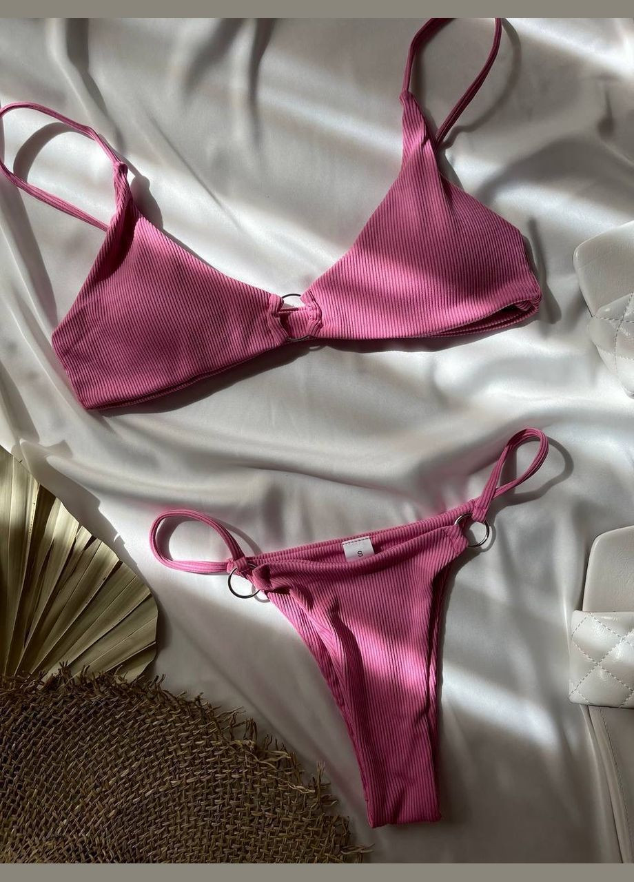 Рожевий купальник роздільний, бікіні Domino