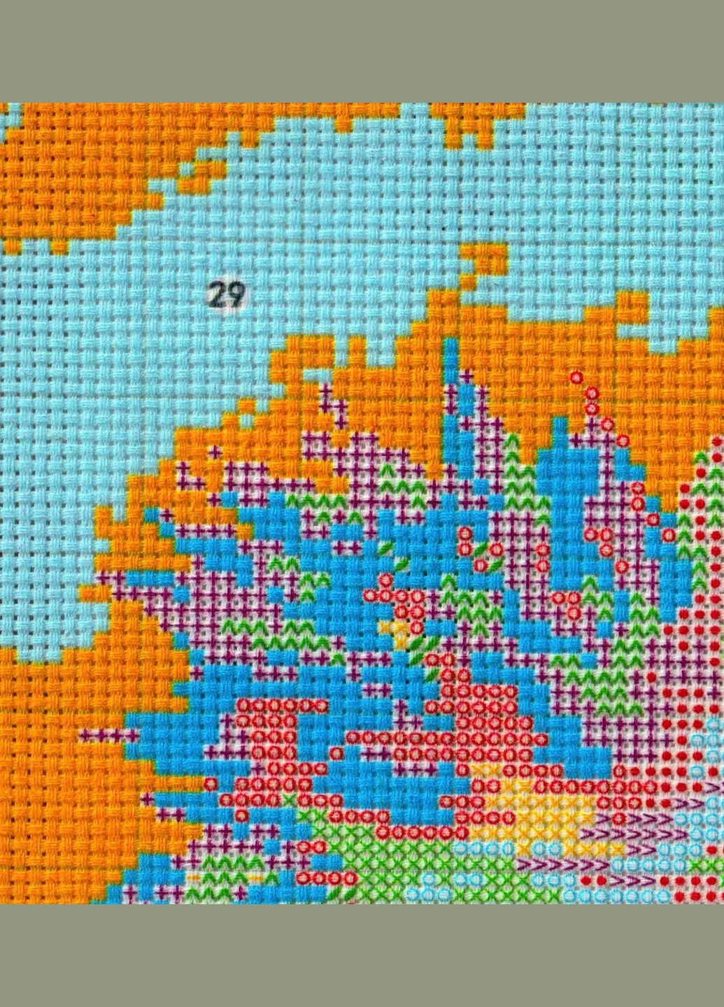 Набір для вишивання за нанесеною на канву схемою "Sunflower 10". AIDA 14CT printed 48*38 см Joy Sunday (313614586)