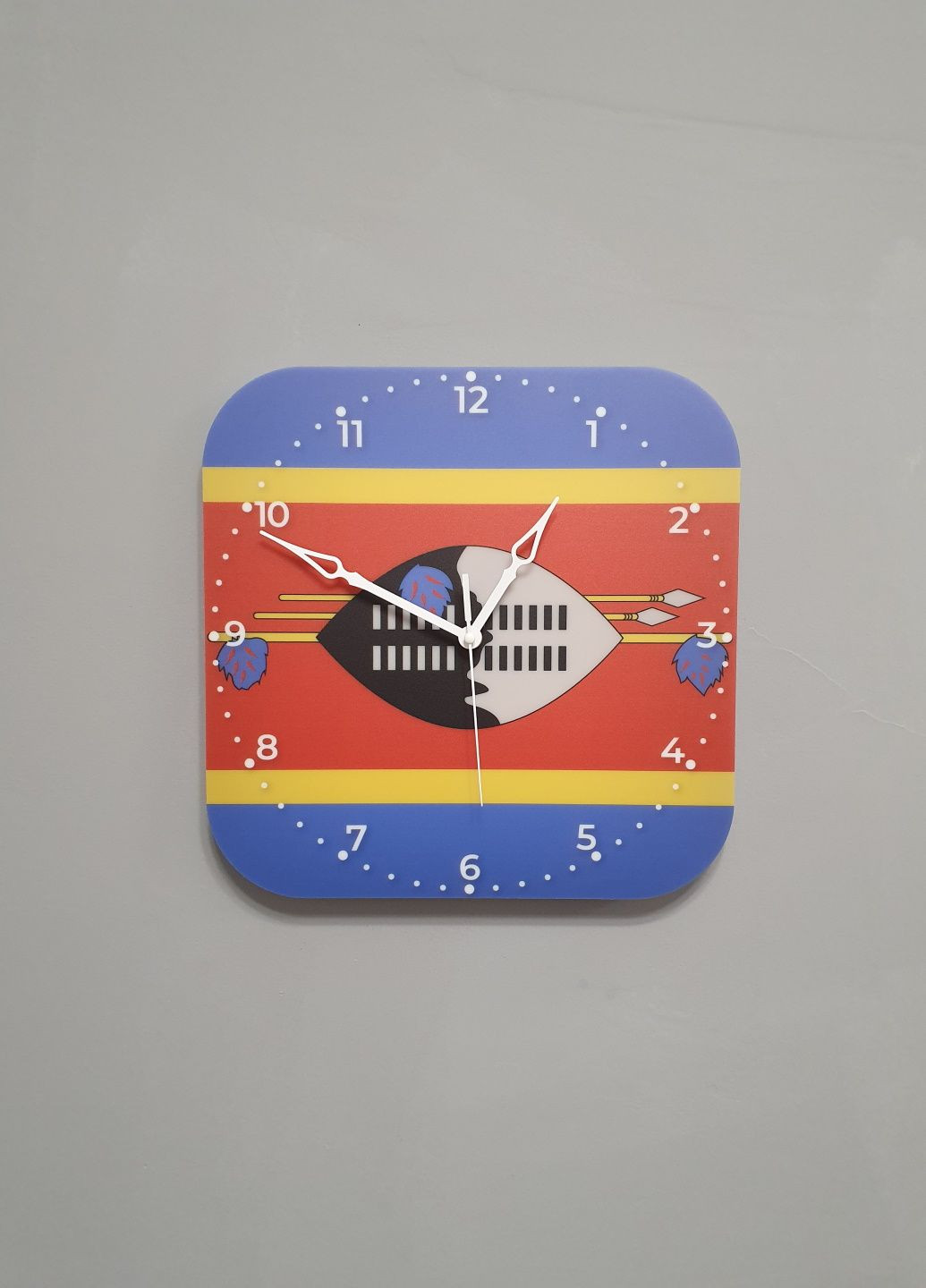 Годинник настінний прапор Есватіні No Brand (321989332)