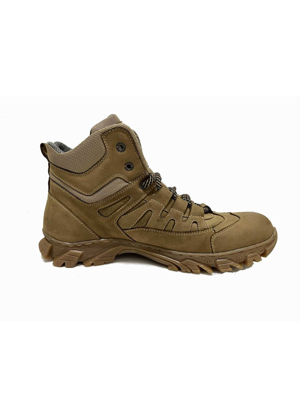 Оливковые осенние мужские кожанные ботинки (33 см) оливковые (1276) Lider Club