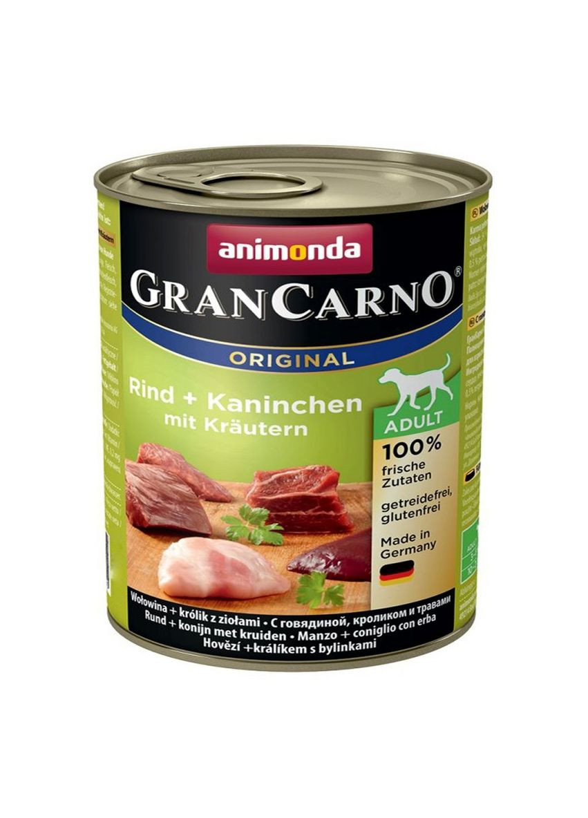 Консервы GranCarno с кроликом и травами 800 г (82767) (4017721827676) Animonda (364787188)