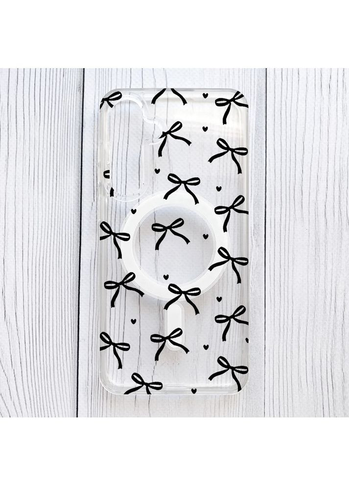 Магнітний чохол на Samsung Galaxy S24 Plus із підтримкою MagSafe Бантики (принт 405) Silicone Case (355392078)