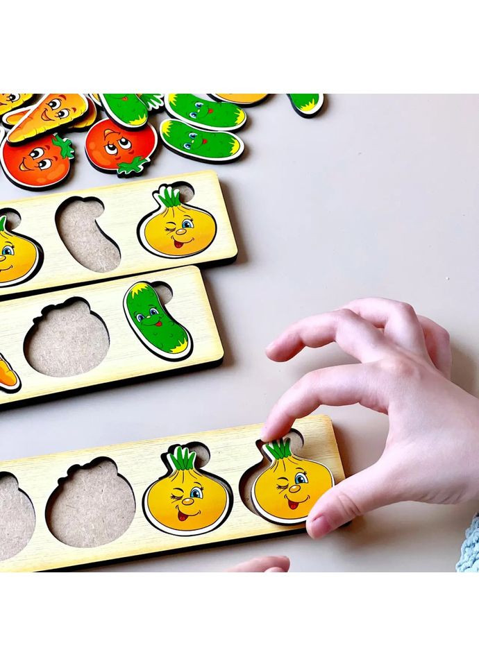 Деревянная настольная игра «Овощи-2» Ubumblebees (365641117)