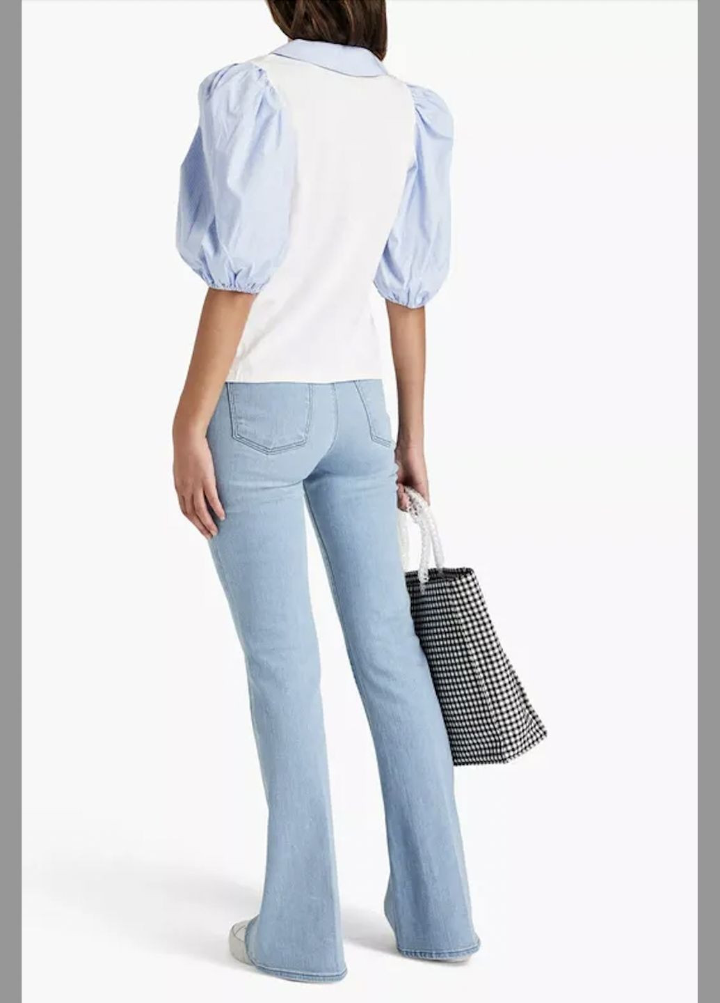 Белая стильный топ блузка Maje топ блуза з комірцем