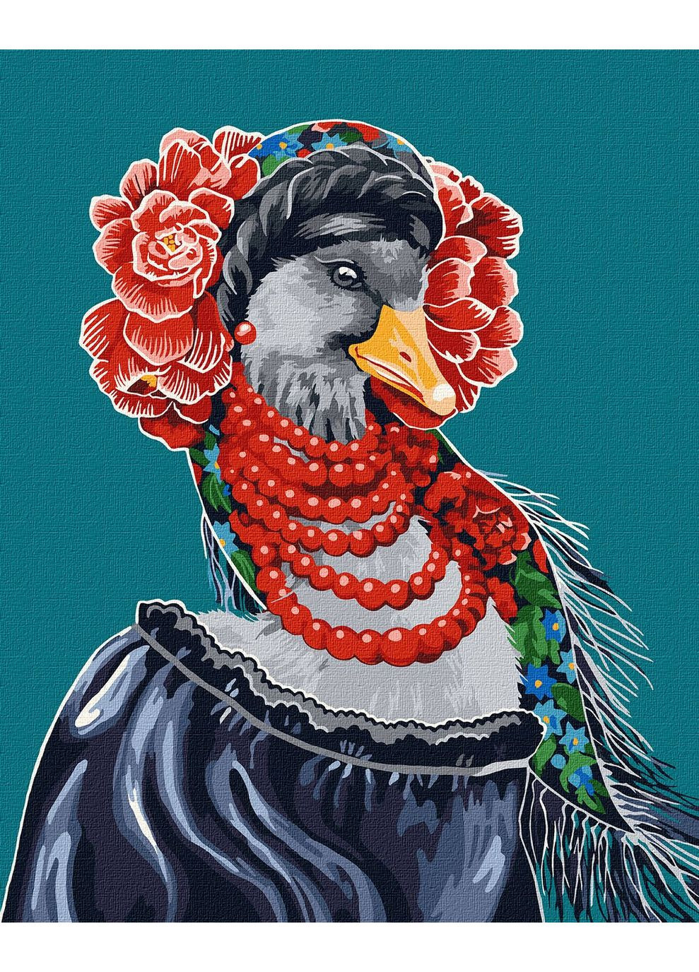 Картина-раскраска по номерам Украинская гусеница 40х50 (KHO4499) Ідейка (365546289)