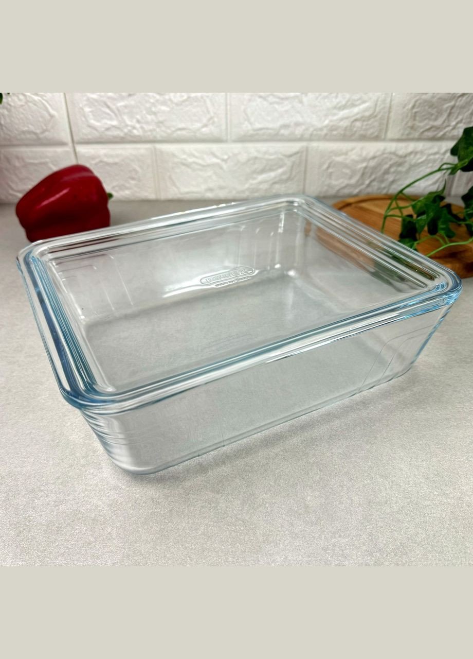Прямоугольная жаропрочная форма для выпечки Pure Glass 2.6 л с уплотнителем Pyrex (303213381)