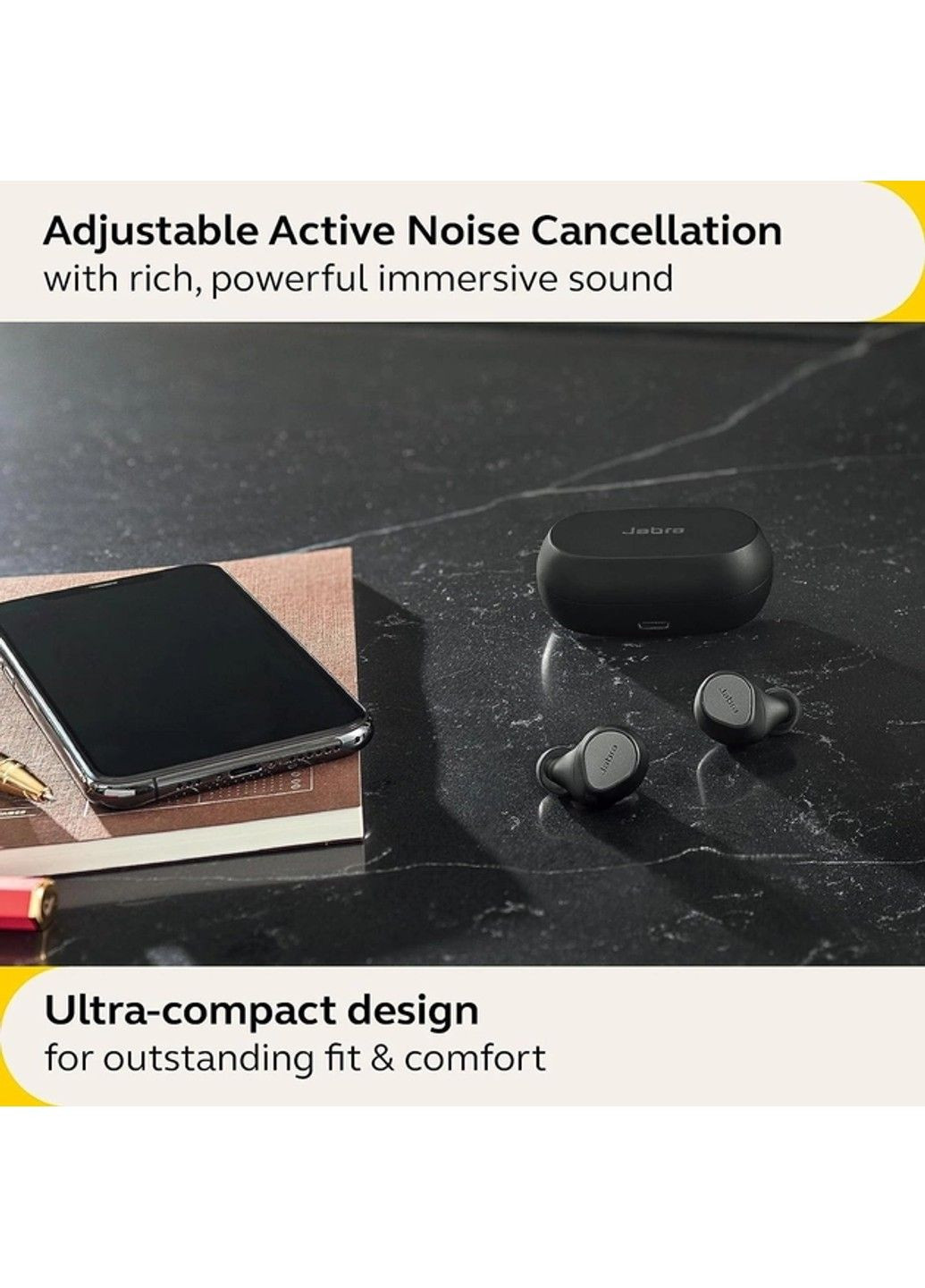 Бездротові вакуумні Bluetooth навушники Jabra Elite 7 (Чорний) No Brand (332635000)